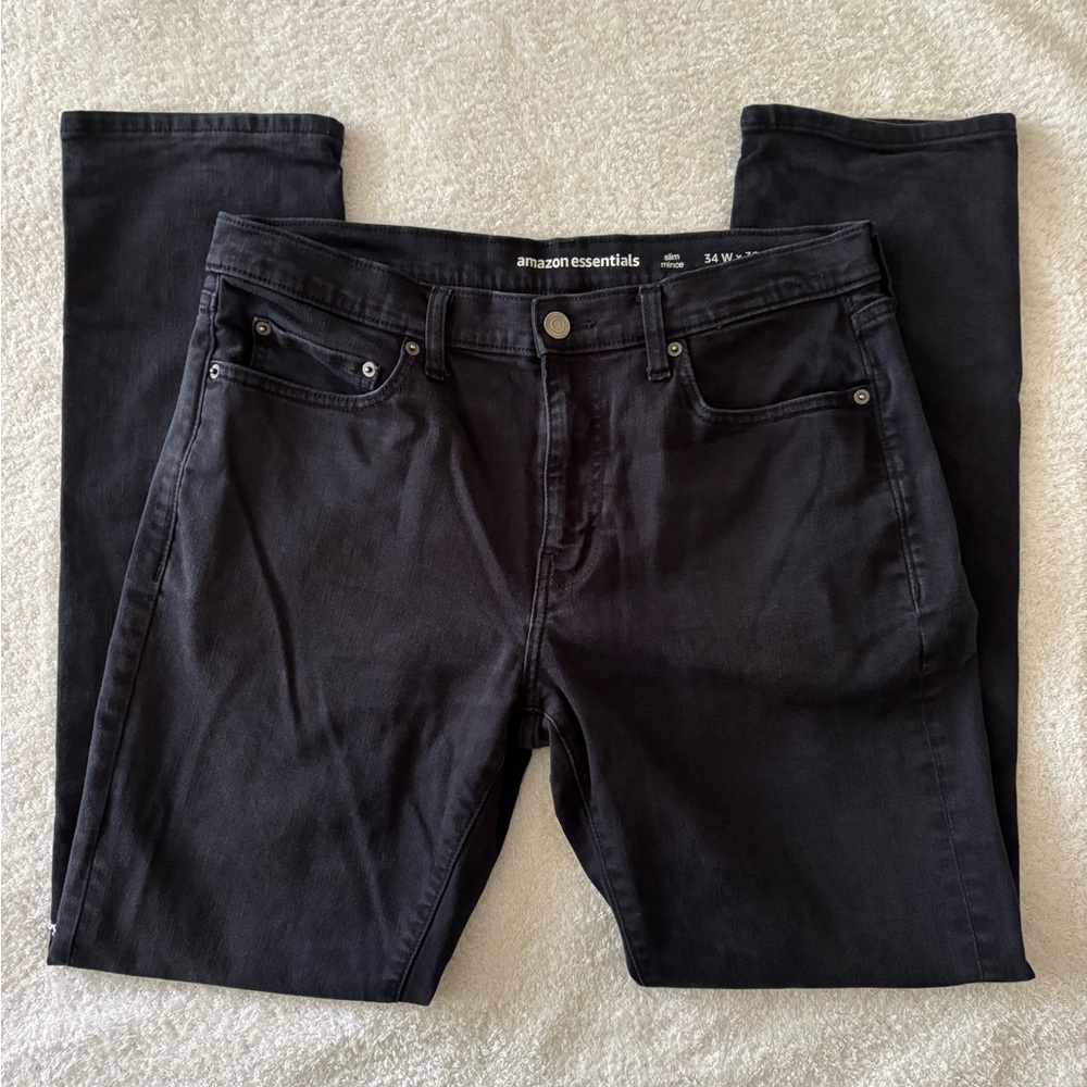 Amazon Essentials Dark Denim Pants Size W34 L 32